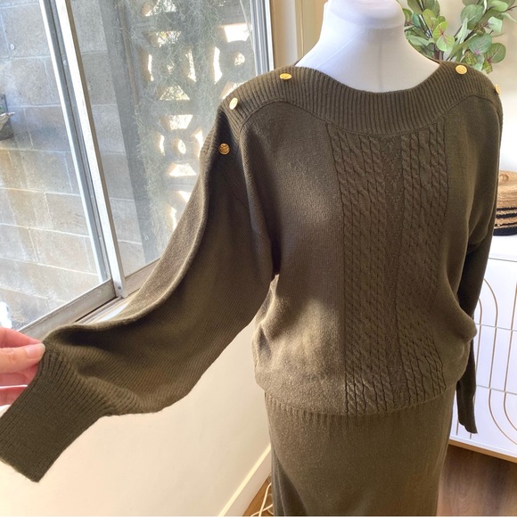 Darian Dresses & Skirts - American Rag Vintage Sweater Dress Army Green, Size L, NWT